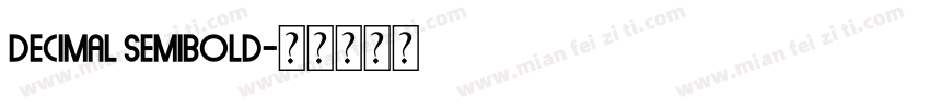 Decimal Semibold字体转换